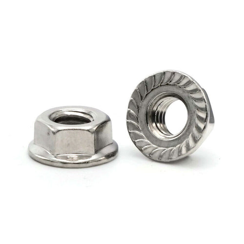 Flange Nut, Stainless, 10mm